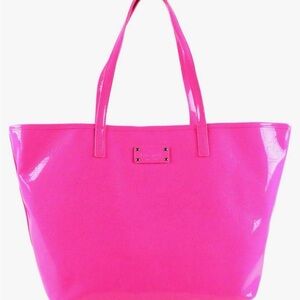 Kate Spade Harmony Metro Perforated Heart Tote Bag Sapphire Pink Feminine Glam